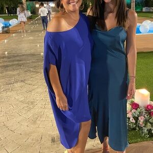 Trina Turk Asymmetrical Dress in Blue